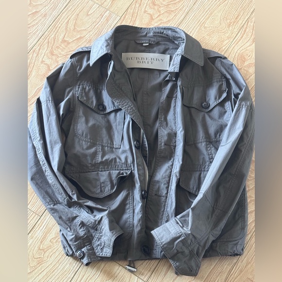 EXTREME RARE Burberry Olive Jacket with Burberry print collar - Picture 4 of 6